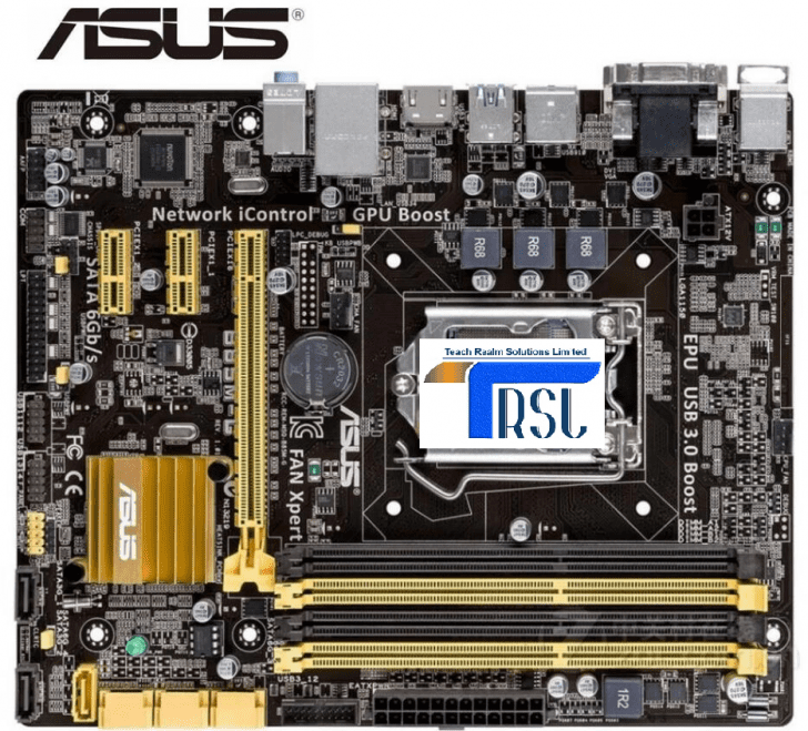 Picture of a mother board