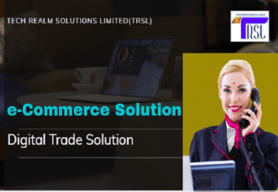 Lady welcoming to e-commerce